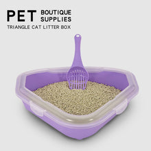 Load image into Gallery viewer, Corner Triangle Cat Litter Box Open Top
