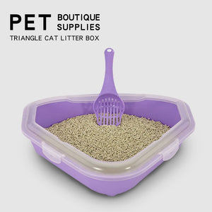 Corner Triangle Cat Litter Box Open Top