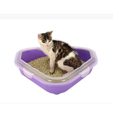 Load image into Gallery viewer, Corner Triangle Cat Litter Box Open Top
