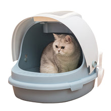 Load image into Gallery viewer, Jumbo Cat Litter Box with Scoop, Fully enclosed Rounded Roll-Top Lid Pan
