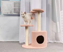 Load image into Gallery viewer, Cat Tree House with Hanging Ball and Scratching Post Cat Claw Scratcher
