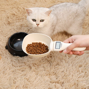 Pet Food Measuring Spoon Water Cup Portable Digital Scale Scoops with LCD Display for Measuring Pet Cat and Dog Food Pet Feeding Accessories