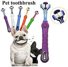 Load image into Gallery viewer, Three Sided Pet Toothbrush Dog Brush Addition Bad Breath Tartar Teeth Care Dog Cat Cleaning Mouth
