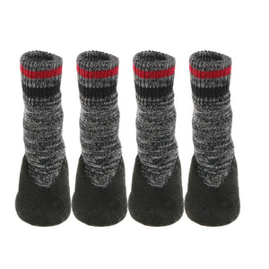 4PCS/ Pair Anti-Slip Pet Socks Shoes Boots Warm Cotton Socks Paw Protector Dogs Puppies Cats Accessories